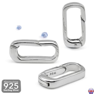 925 sterlingzilver rechthoekige drukclip sluiting 16 x 8 mm grote connector voor armband bedel hangers ketting sieraden maken van benodigdheden