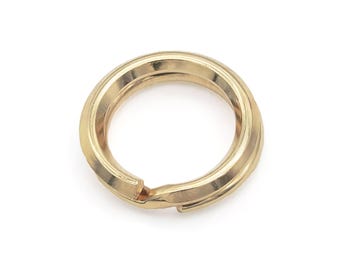 9ct Gold Split Ring 5mm | Solid Gold Double Jump Ring | Charm Safety Jewelry Connector | 9K Yellow Gold Jewellery Findings UK