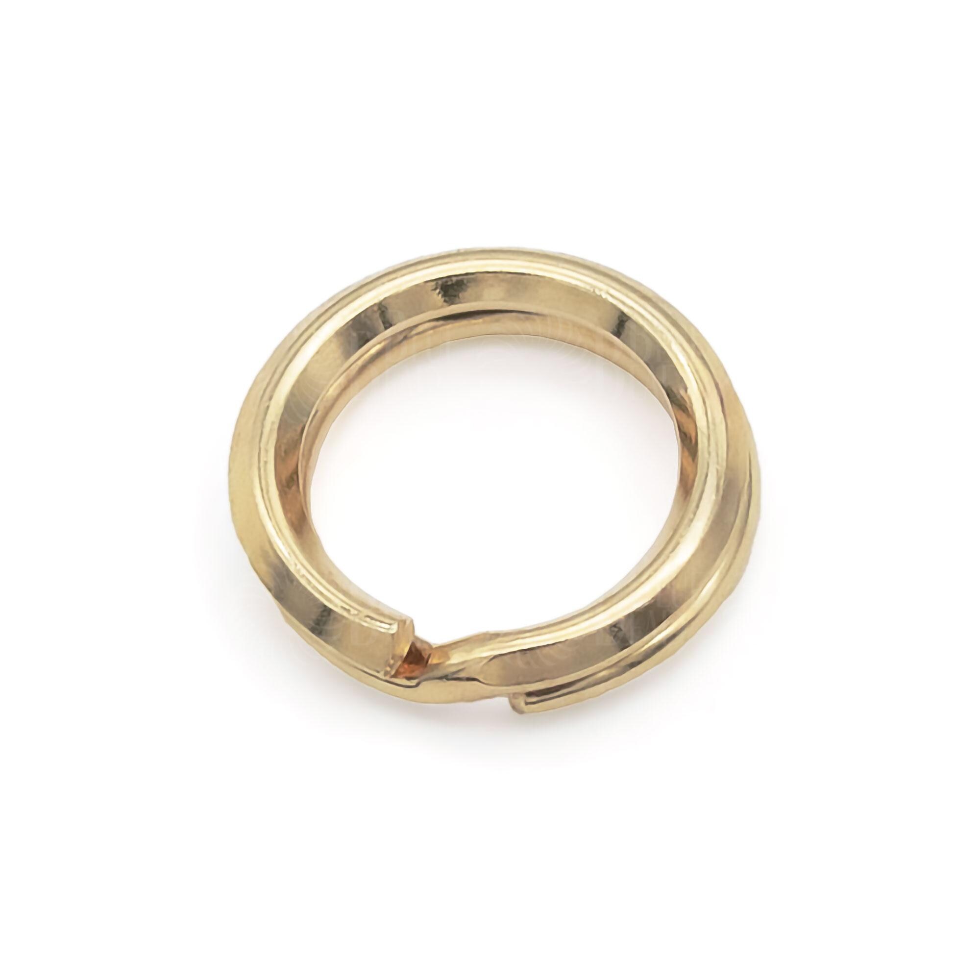 9ct Yellow Gold 5mm Split Ring Charm Links keyring easy to attach your charms