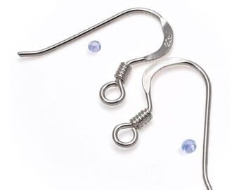 925 Sterling Silver Fish Hook Ear Wires | Classic Earring Hooks 20x14mm | DIY Earring Findings Jewellery Making UK