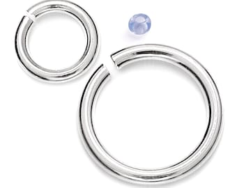 Anellini aperti in argento sterling 925 da 4 mm a 8 mm / Componenti per la riparazione di ciondoli, bracciali e collane