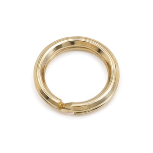 Anello diviso in oro 9 carati da 5 mm / Anello doppio di congiunzione giallo 9 carati per ciondoli / Connettore per gioielli