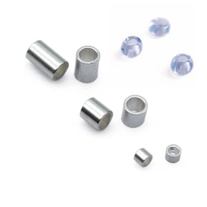 Tubos de engarce de plata de ley 925 de 1 mm, 2 mm y 3 mm - Suministros para la fabricación de joyas (Reino Unido)