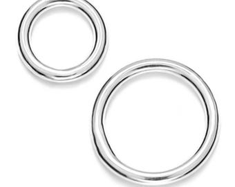 925 Sterling Silver Soldered Closed Jump Rings / Connector / Catch for Repair & Jewellery Making Findings 5mm, 6mm, 8mm, 10mm