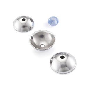 Tapones para cuentas de plata de ley 925 / Redondos lisos de 3 mm, 4 mm, 5 mm y 6 mm / Componentes de joyería maciza (Reino Unido)
