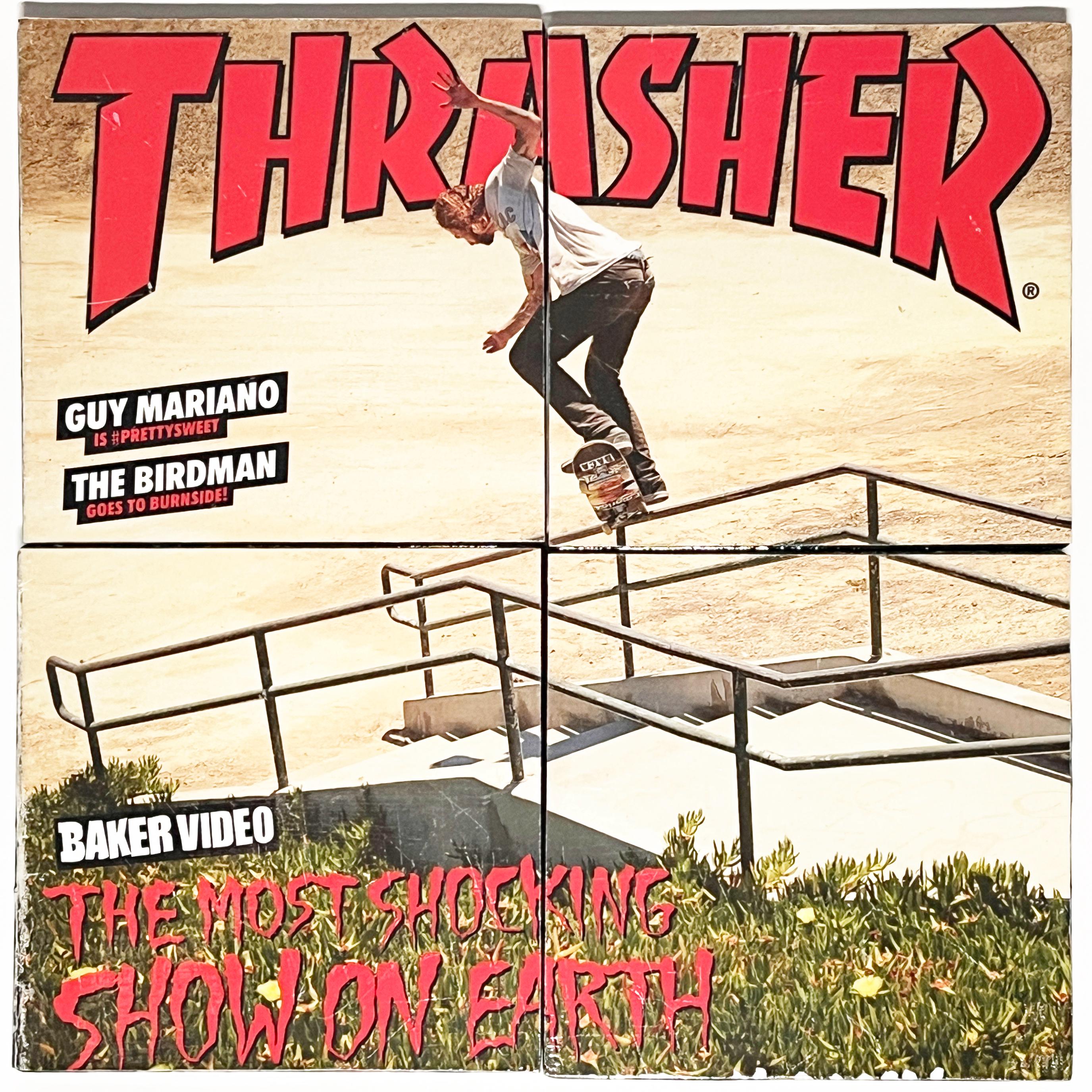 Autocollant vintage années 1990 extra large 9,7x3,5 Thrasher magazine
