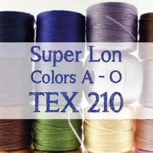 Super Lon TEX 210 No 18 S-Lon Beading Cord 77 Yard Spool Beadwork Thread Kumihimo Macrame Jewelry Twine - A - O Colors Knotting Cord Slon