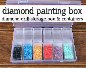 Diamond Drill Storage Box with 24 Flip Top Containers, Diamond Art Drills, Diamond Painting, Storage, Box, Dotz, Seed Beads, Bead Box