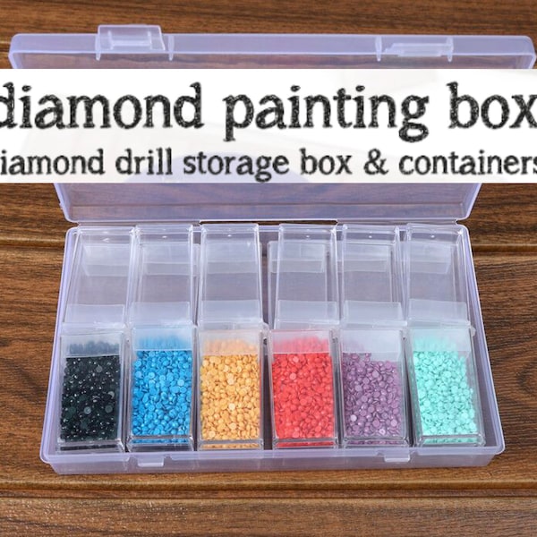 BEAD STORAGE BOX Diamond Drill Storage Box with 24 Flip Top Containers for Diamond Drills for Diamond Painting Storage Box Dotz Seed Beads