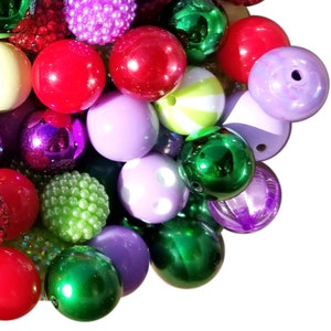 20mm Mermaid Tail Mixed Bubblegum Beads, 20mm Chunky Acrylic Bubble Gum Beads, Lot, Bulk, Wholesale, Mix, Variety, 50 Beads Starter Kit