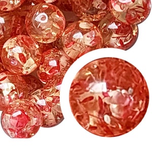 20mm Pink Stained Glass Bubblegum Beads, 20mm Chunky Acrylic Bubble Gum Beads, Pink, Stained Glass, Cracked, Transparent, Beaded, Beadable