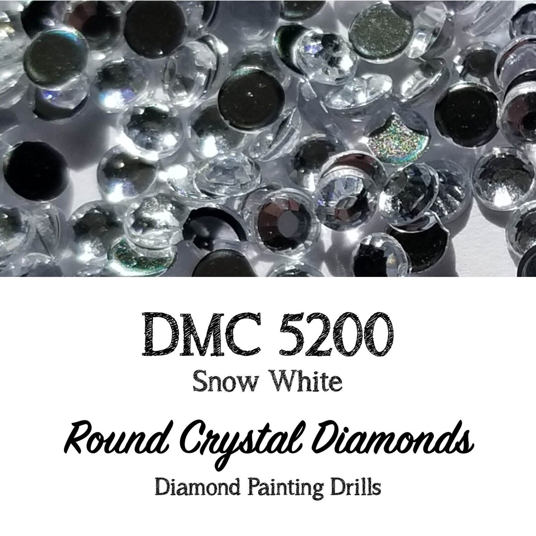 Round CRYSTAL DRILLS Round DMC 5200 Diamond Painting Drills Etsy