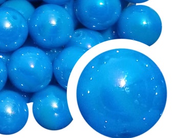 20mm Aqua Blue AB Bubblegum Beads, 20mm Chunky Acrylic Bubble Gum Beads, Aurora Borealis, Aqua, Solid, Opaque, Beadable Pens, Beaded Pens