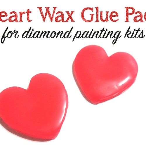 2 WAX GLUE PADS Heart Shaped Diamond Painting Glue Pads for Etsy