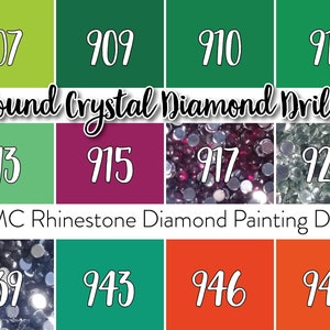 400 ROUND CRYSTAL Diamond Painting Drills Rhinestones Flat Back 2.8mm Crystals Replace DMC 907 909 910 911 913 915 917 928 939 943 946 947