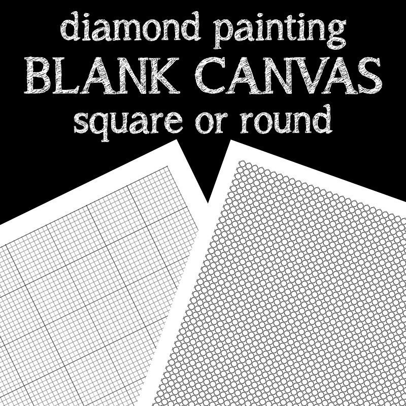 BLANK DIAMOND PAINTING Canvas Square or Round Diamond Painting Etsy