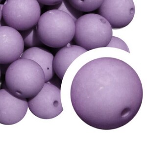 20 mm Lila Matte Pearl Bubblegum Beads, 20mm grobstrick Acryl Bubblegum Beads, lila, matt, solide, undurchsichtig, Perlenstifte, perlenbesetzt