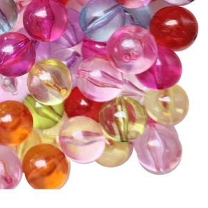 20mm Rainbow Bubbles Bubblegum Beads, 20mm Chunky Acrylic Bubble Gum Beads, Mix, Mixed, Transparent, Bubbly, Rainbow, Beadable Pens, Beaded