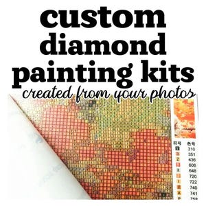 Custom  Diamond Painting Kit With Your Photo, Full Drill, 5D Diamond Cross Stitch, Paint With Diamonds Kit, Photo Diamond Painting Kit