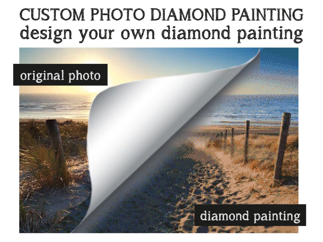 Custom Photo 5D Diamond Painting, DIY Customized Diamond Art Kits, Custom  Portrait, Full Drill Personalized Diamond Dotz Rhinestone Painting 