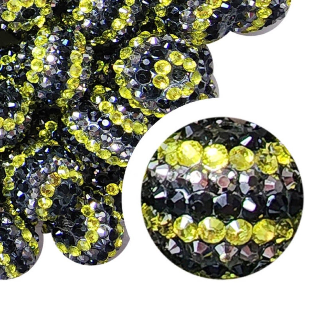 20mm Bumblebee Rhinestone Bubblegum Beads, 20mm Chunky Acrylic Bubble ...