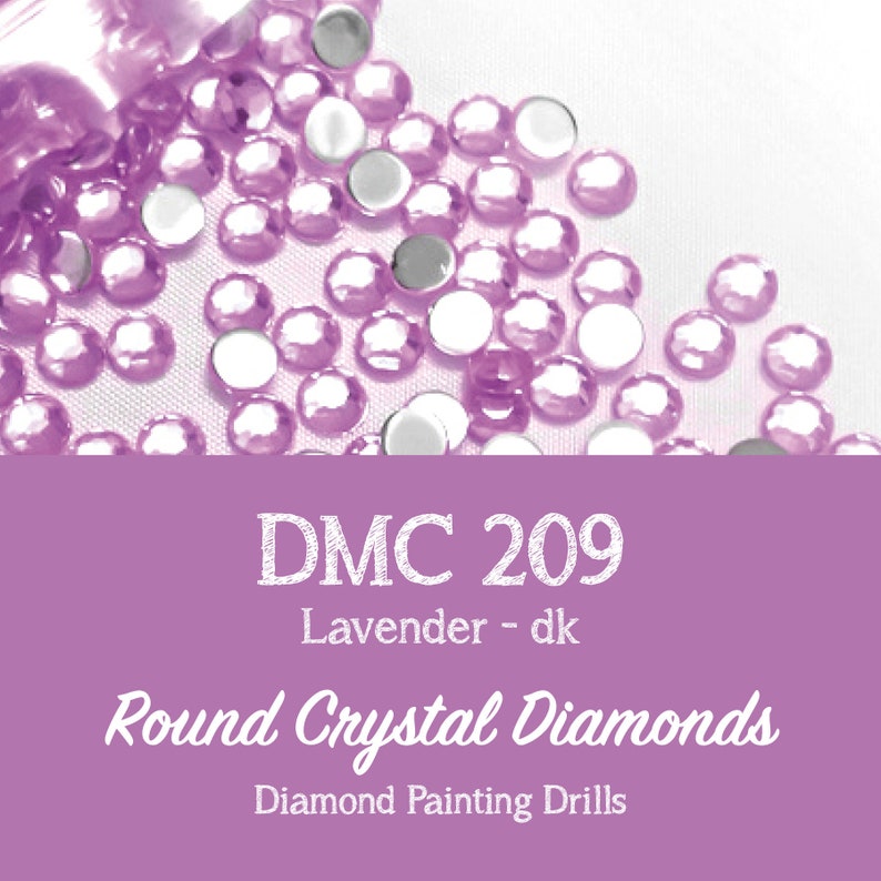 100 Pieces CRYSTAL DRILLS Round DMC 209 Round Diamond Painting Etsy