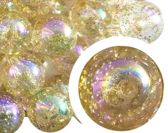 20mm Gold Glitter Bubble Gum Beads, 20mm Chunky Acrylic Bubble Gum Beads, Gold Beads, Glitter Beads, Sparkly Beads, Beads for Beadable Pens