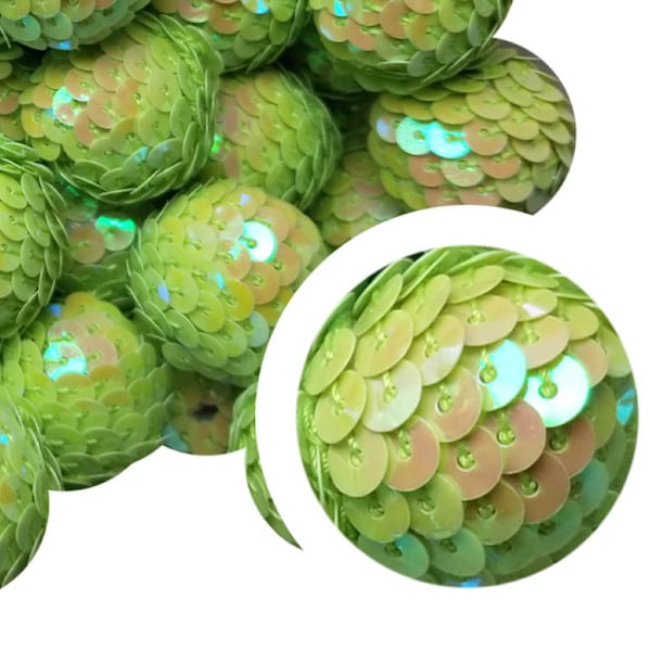 LIME GREEN SEQUIN Mermaid Tail Bubblegum Beads 22mm Chunky Acrylic Bubble Gum Beads Plastic Round Bubblegum Beads Gumball Beads 22mm Beads