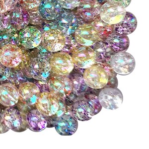 12mm Rainbow Glitter Bubble Beads, 12mm Acrylic Beads for Pens, Glitter, Sparkle, Rainbow, Mix, Mixed, Beadable Pens, Beaded Pens