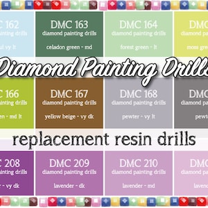 170 Pcs Replacement Resin Diamond Drills Diamond Painting Kits Square Drill Round Drill DMC 162 163 164 165 166 167 168 169 208 209 210 211