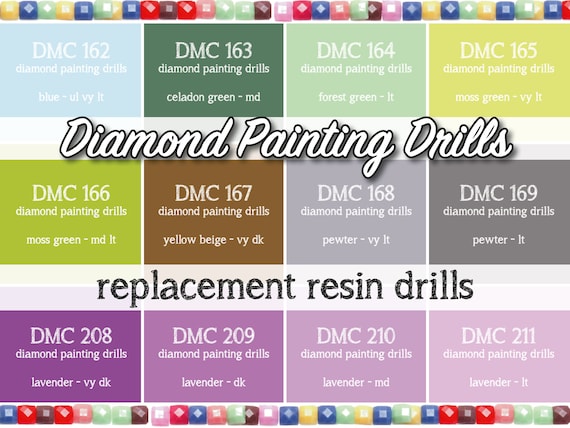 170 Pcs Replacement Resin Diamond Drills Diamond Painting Kits Square Drill  Round Drill DMC 162 163 164 165 166 167 168 169 208 209 210 211 -   Israel