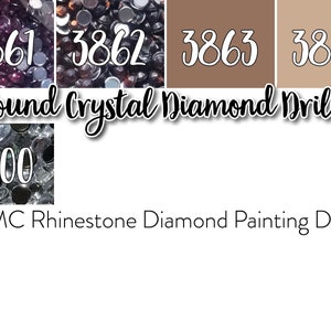 400 brocas de repuesto para pintura con diamantes de imitación de cristal redondo de 2,8 mm con parte posterior plana DMC 3861 3862 3863 3864 5200