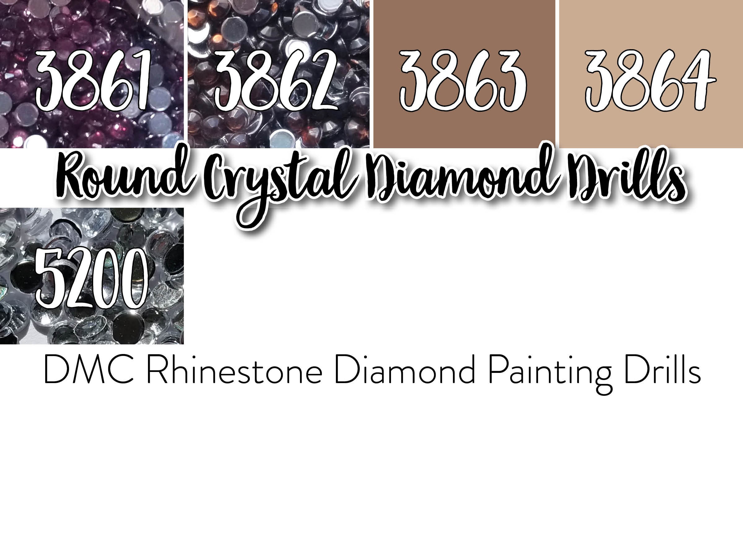 Replacement ROUND CRYSTAL Diamond Painting Drills Rhinestones Flat Back 2.8mm Crystals DMC 317 318 321 322 327 333 334 335 340 347 413 414