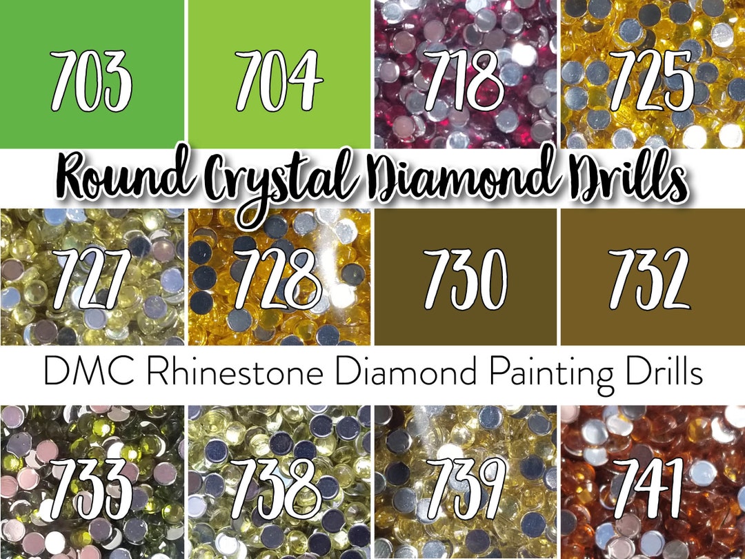 2000 ROUND CRYSTAL Diamond Painting Drills Rhinestones Flat Back 2.8mm ...