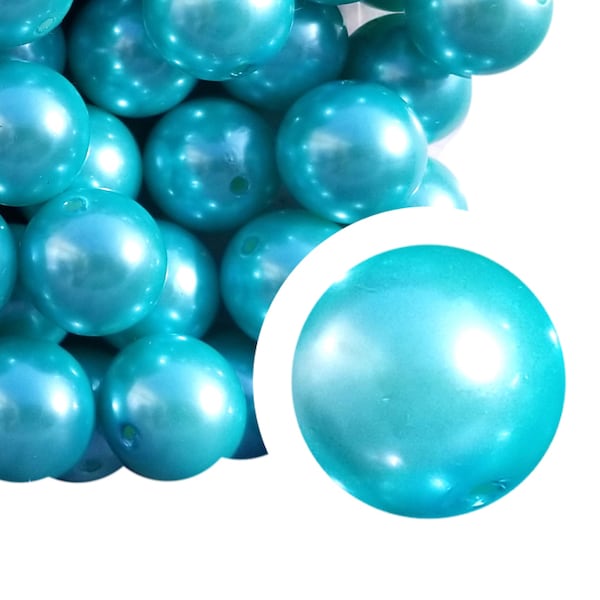 AQUA PEARL Bubble Gum Beads 20mm Chunky Acrylic Bubble Gum Beads Plastic Round Bubblegum Beads Gumball Beads 20mm Bead Crafts