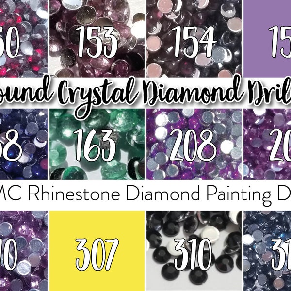 2000 ROUND CRYSTAL Diamond Painting Drills Rhinestones Flat Back 2.8mm Crystals Replace DMC 150 153 154 155 158 163 208 209 210 307 310 312