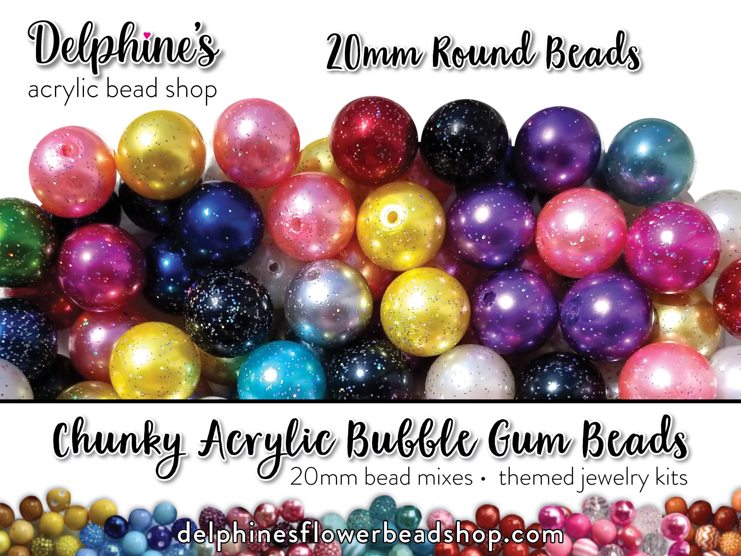 Chunky Round Acrylic Beads Chunky Bead Supply Chunky Gumball Beads Bubblegum Beadss NEW 20mm Faceted White Disco Bubblegum Beads