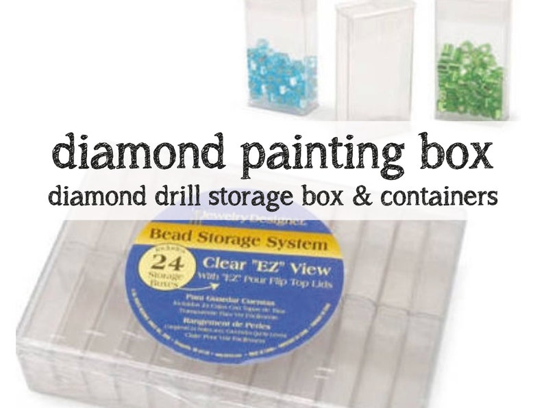 Plastic Bead Storage System With 24 Flip Top Containers For Paint Diamonds Drills Diamond Painting Box Dotz Seed Beads