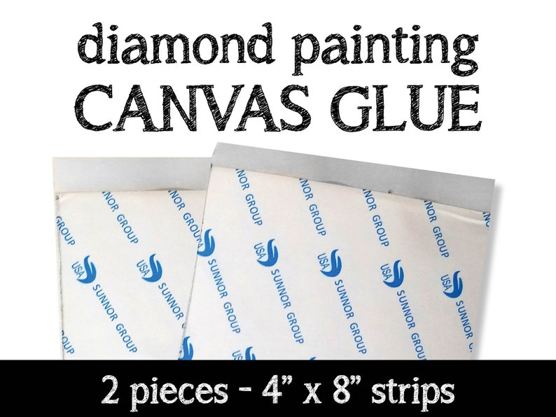 DIAMOND PAINTING GLUE Strips for Diamond Painting Canvas Etsy