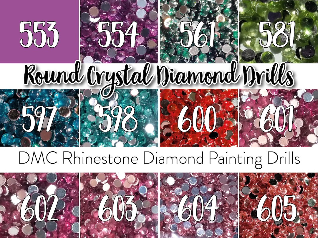 2000 ROUND CRYSTAL Diamond Painting Drills Rhinestones Flat Back 2.8mm ...