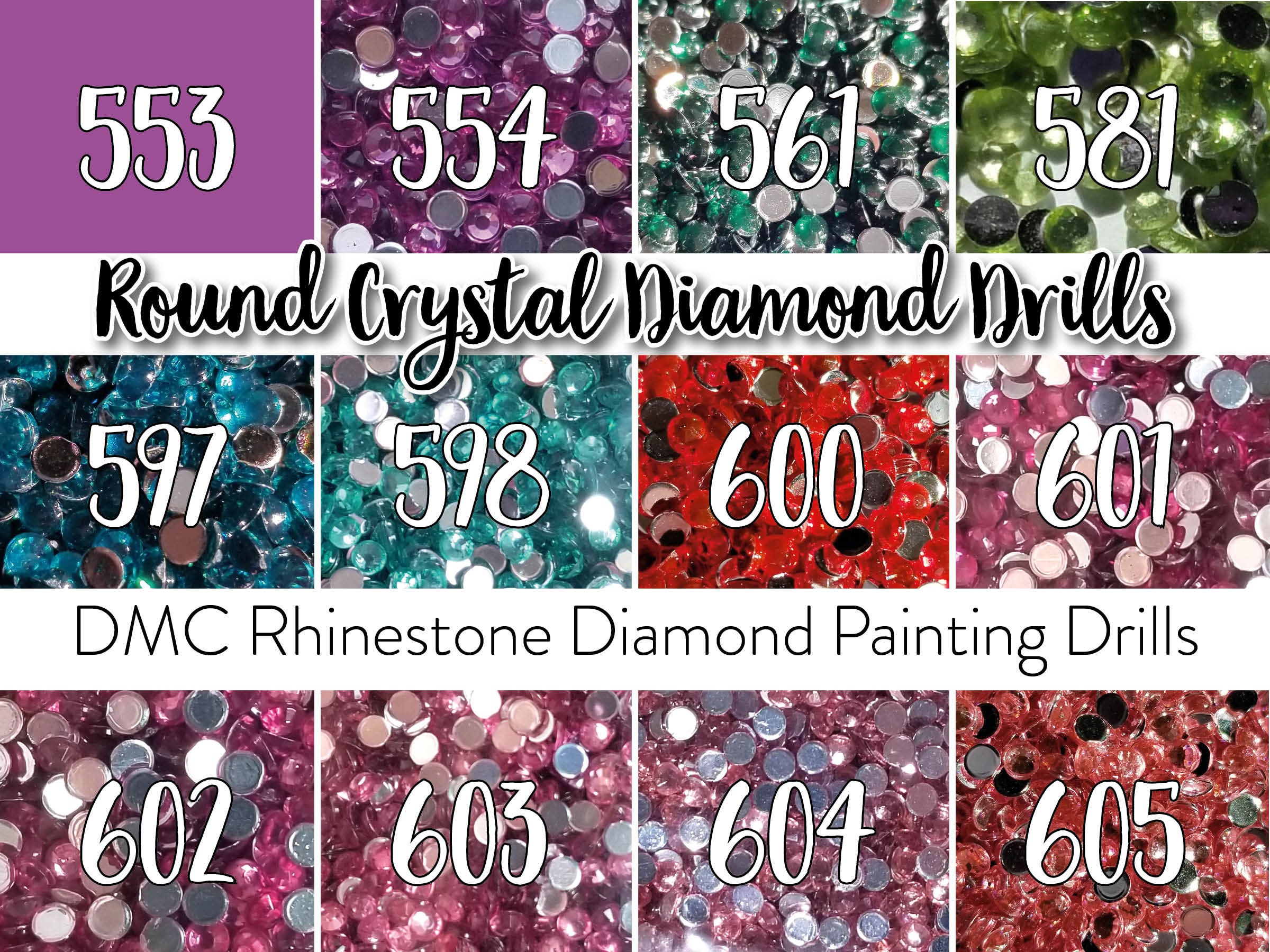 DiamondDrillsUSA - DMC 553 SQUARE 5D Diamond Painting Drills Beads DMC 553  Violet Purple