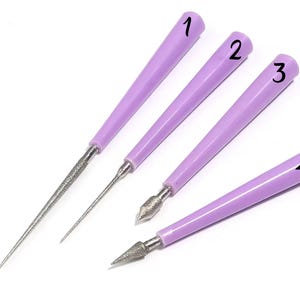 Bead Reamer, 0.6mm - 1.6mm, 0.8mm - 3mm, Cylinder Cone, OR Cone Bead Hole Opener Tool, Open Holes, Enlarge Holes, Tool, File, Drill, Punch