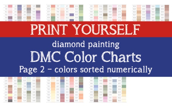 Color Chart For Diamond Painting