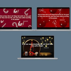 set of 12 Desktop Wallpaper, Christian Desktop, Inspirational Bible Verse, MacBook Wallpaper,Laptop Christmas Wallpaper PNG Download