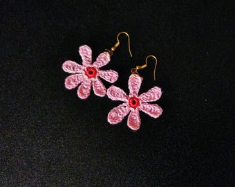 Micro Crochet Flower Earrings Pattern: Boho Granny Square Jewelry (PDF & Video Tutorial)