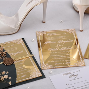 Islamische Hochzeitseinladungen mit Antwortkarte & QR-Code, Nikkah-Einladungen auf Arabisch für moderne Hochzeiten, Muslimische Einladungen