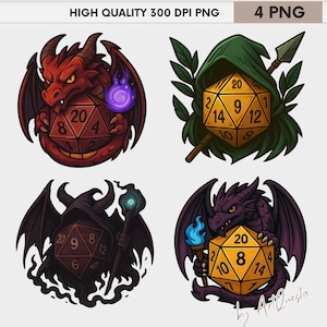 DND Würfel Clipart, Drachen Würfel PNG, Fantasy RPG Aufkleber, Dungeon Master PNG, Tabletop Gaming Art, Dark Zauberer Clipart, Hexenmeister PNG Datei