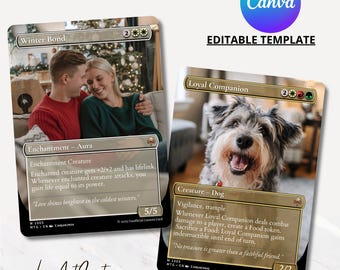 Custom MTG Card Template, Editable Magic the gathering Card, Fantasy  Trading Card Maker, TCG Personalized Card, Digital & Printable Card