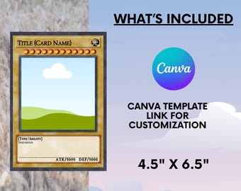YGO Custom Card Template, Editable Canva Design, Gift for Birthday,  Anniversary, Anime Fan, Trading Card Creator, Personalized Card Template -  Etsy