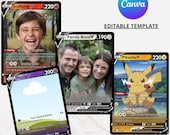カスタムポケモンカードテンプレート、編集可能なポケモンカードV